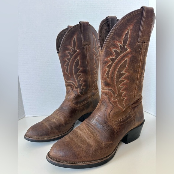 TONY LAMA Men’s Western Cowboy Brown Leather Boots Style BB2021 Size 8 main image 9